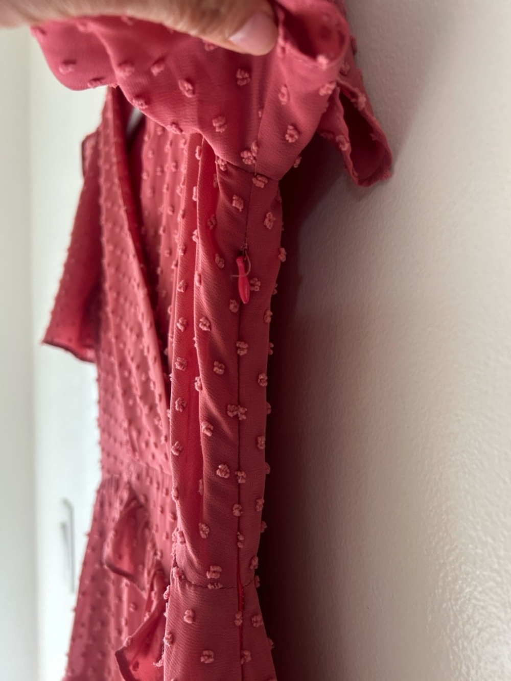 Lulu's Dusty Rose Ruffle Wrap Midi Dress - Picture 7 of 16